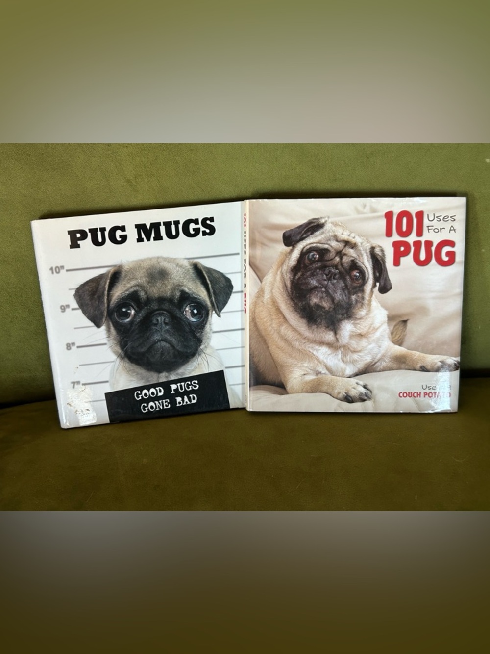 Set of 2 Pug Photo Hardcover Books
